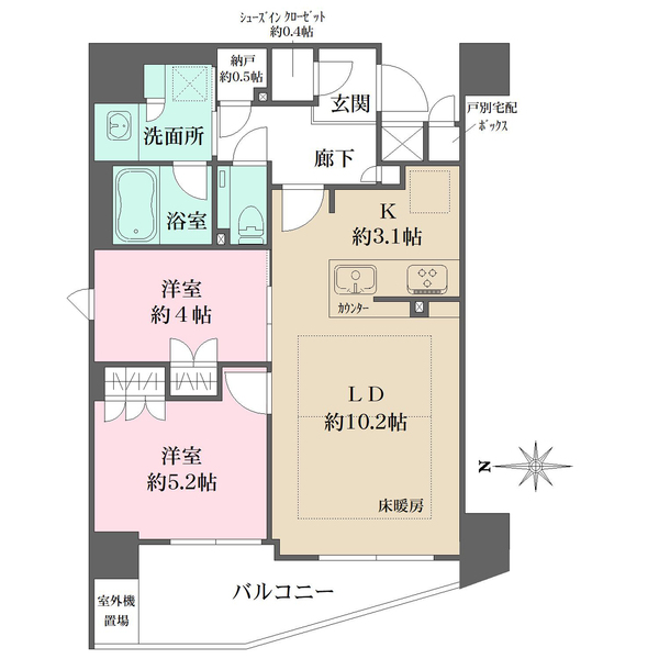 ザ・パークハウス堀川六角の間取図