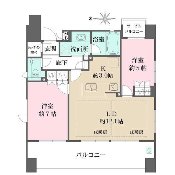 ファインフラッツ京都室町の間取図