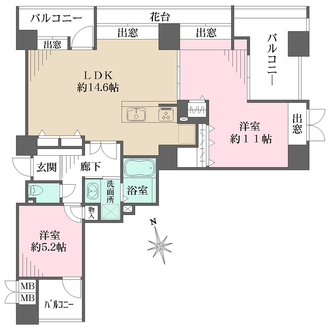 イーグルコート伏見桃山の間取図