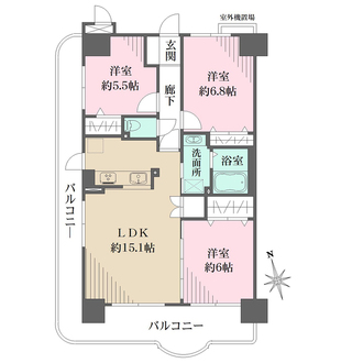 ロータリーマンション西大津Ⅲ番館の間取図