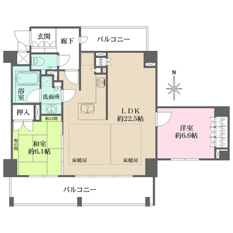 ザ・京都レジデンス御所西乾御門の間取図
