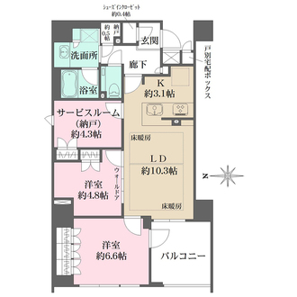 ザ・パークハウス堀川六角の間取図