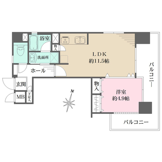 レジオン四条西洞院の間取図