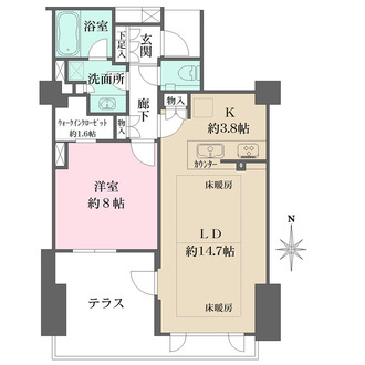 ザ・パークハウス御所西の間取図