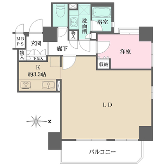 藤和シティホームズ三条堀川の間取図