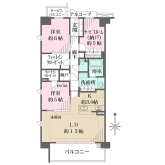京都円町GRAND　PLACEの間取図