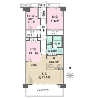 京都円町GRAND　PLACEの間取図
