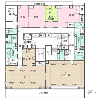 ザ・パークハウス京都鴨川御所東の間取図