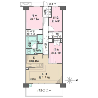 京都円町GRAND　PLACEの間取図