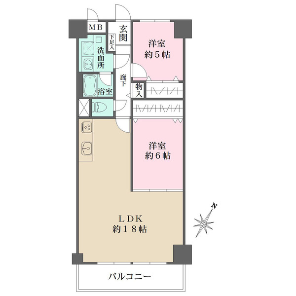 藤和市岡ハイタウンの間取図