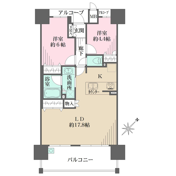 プレサンスロジェ天王寺寺田町の間取図