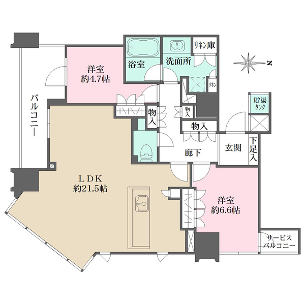 パークタワー北浜の間取図