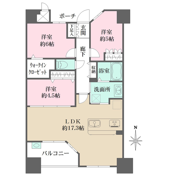 リーデンススクエア松屋町の間取図