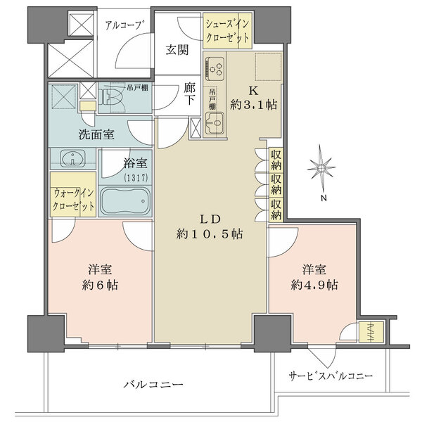 シエリアタワーなんばの間取図
