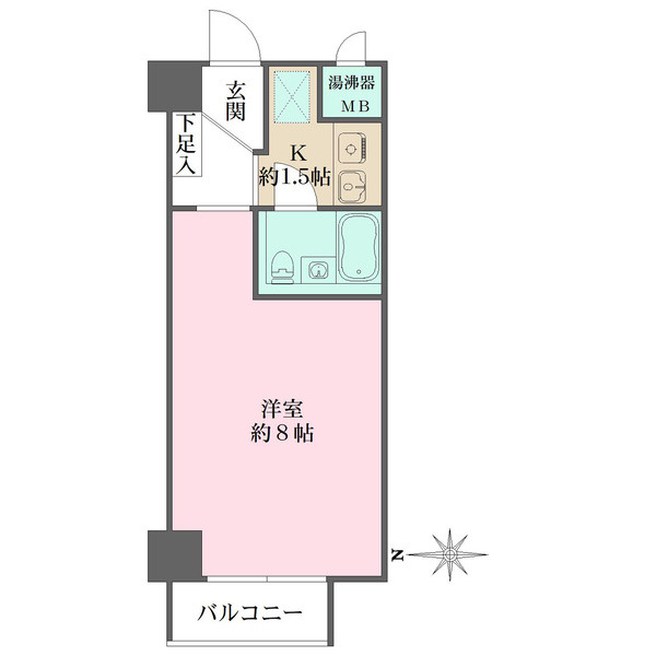 チサンマンション心斎橋二番館の間取図
