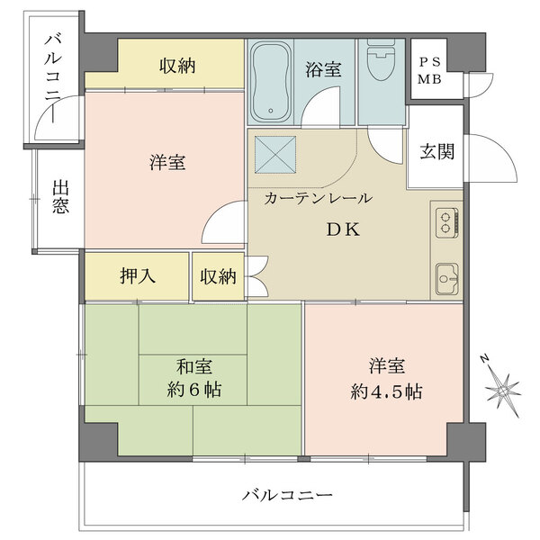 ダイアパレス阿波座の間取図