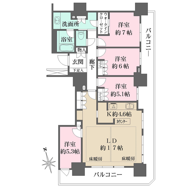 ルネッサなんばタワーの間取図
