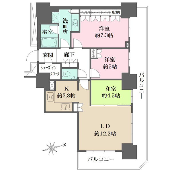 ルネッサなんばタワーの間取図