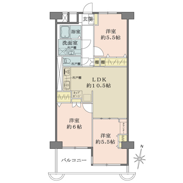 エバーグリーン住吉の間取図