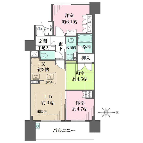BELISTA喜連瓜破の間取図