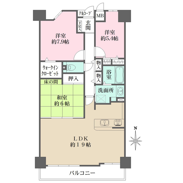ファミールハイツなかもずの間取図