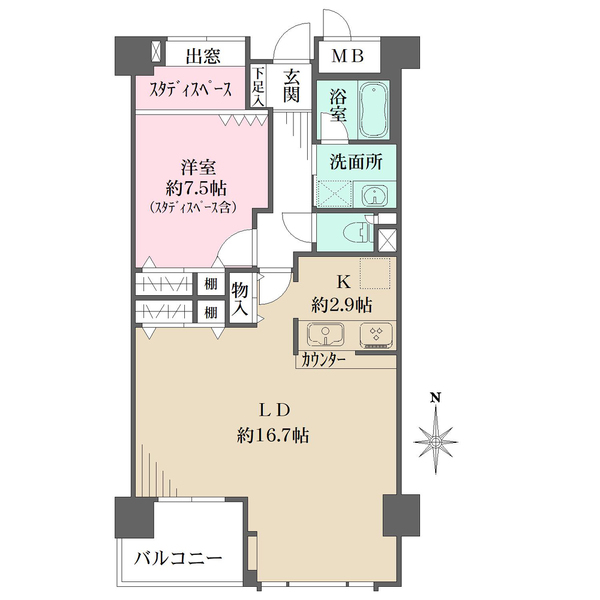 ファミール心斎橋EASTの間取図