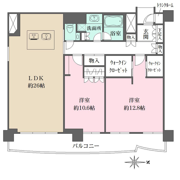 大阪ひびきの街ザ・サンクタスタワーの間取図