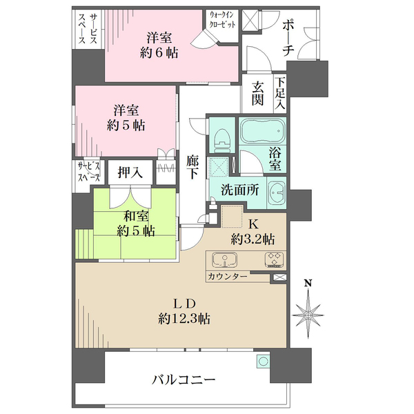 BELISTA平野西脇の間取図