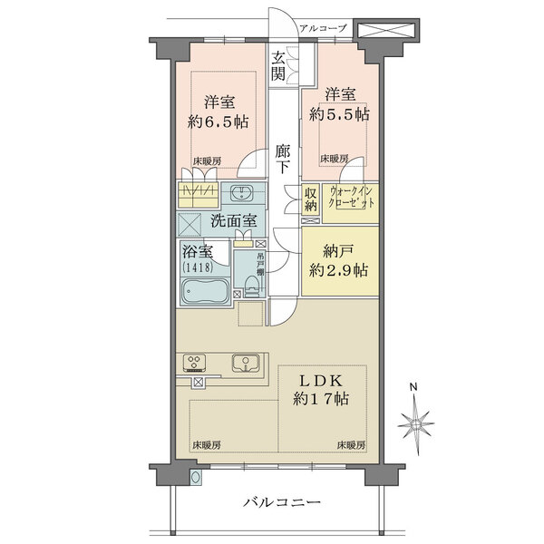 プレサンスロジェ大津瀬田レイクフロントの間取図