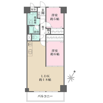 藤和市岡ハイタウンの間取図