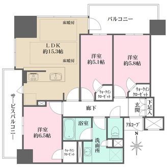 メトライズタワー大阪上本町の間取図