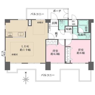 グラン・ドムール高津北の間取図