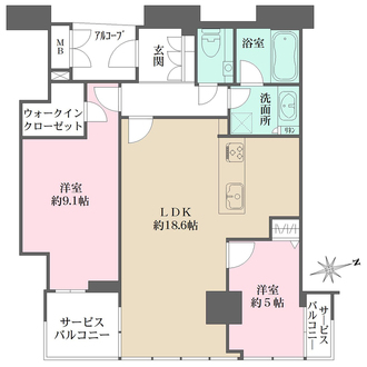 シティタワーグラン天王寺の間取図