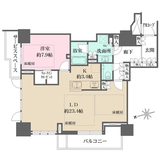 プラウドタワー梅田豊崎の間取図