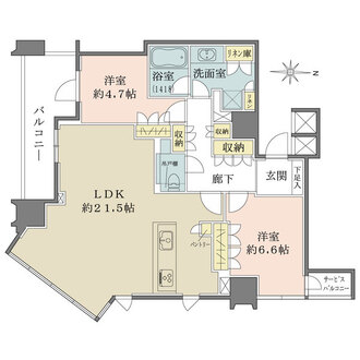 パークタワー北浜の間取図