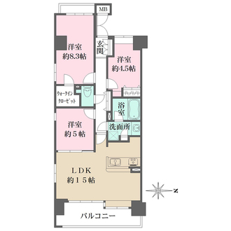ファミール北堀江の間取図