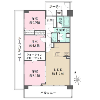 ファミール東加賀屋きらめきの街の間取図