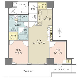 シエリアタワーなんばの間取図