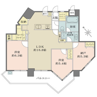 ふぁみーゆ勝山の間取図