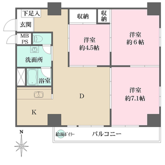 内本町コーポの間取図