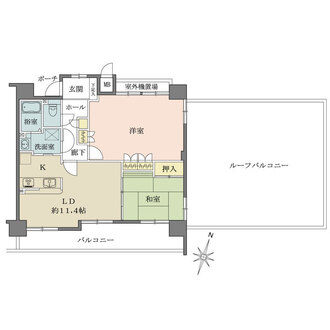 ソワール新檜尾台四号棟の間取図