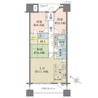 シーサイドレジデンスコスモスクエア駅前の間取図