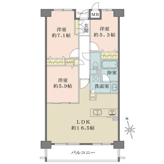 コスモあべの坂ガーデンズの間取図