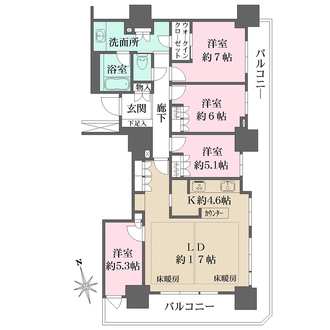 ルネッサなんばタワーの間取図