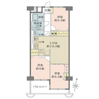 エバーグリーン住吉の間取図