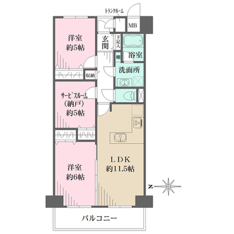 ファミール緑橋の間取図