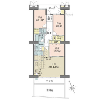 ファミール羽衣公園前の間取図