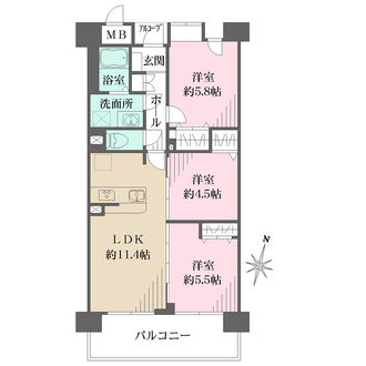 ファミール北加賀屋こもれびの街の間取図