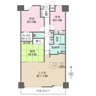 ファミールハイツなかもずの間取図