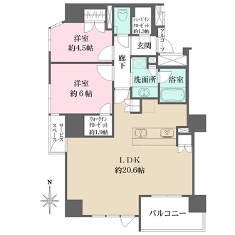 ザ・パークハウス大手前タワーレジデンスの間取図